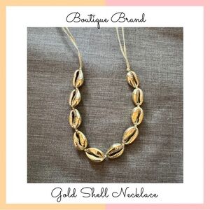Gold Adjustable Shell Necklace